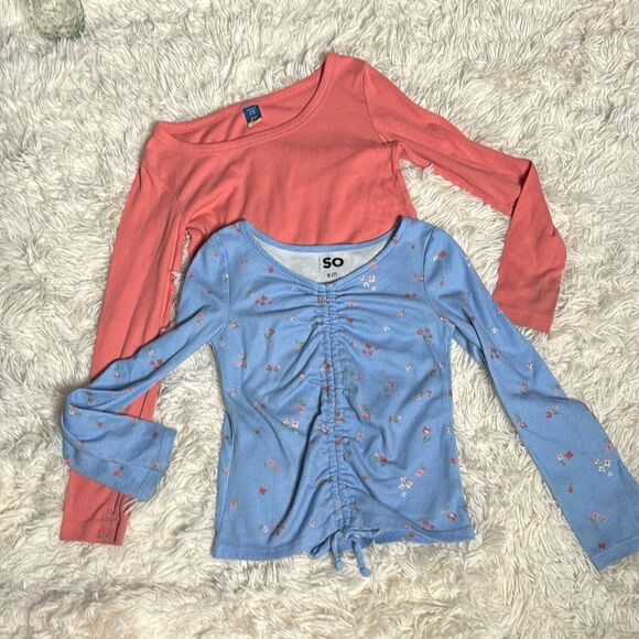 SO, Old Navy Long Sleeve Girls Shirt Bundle Size M 8 Boho Hippie Floral - Picture 1 of 4
